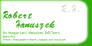 robert hanuszek business card